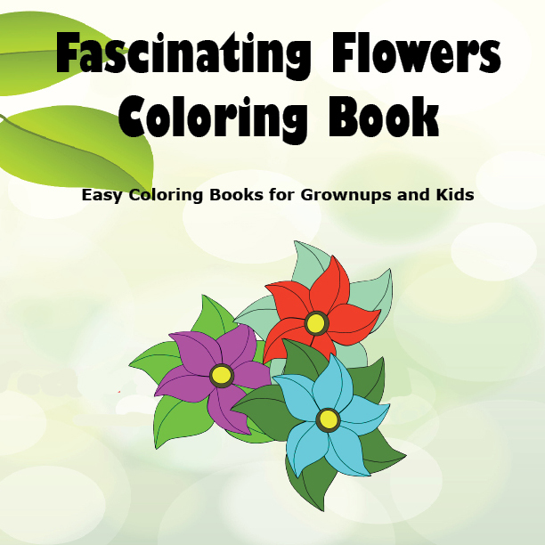 Fascinating Flowers Coloring book cover